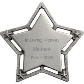 Large Star Personalized Pewter Ornament