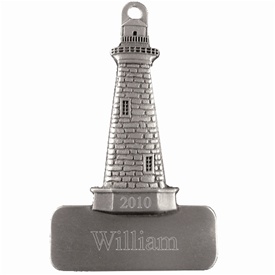 Lighthouse Personalized Pewter Ornament