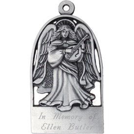 Guardian Angel Engraved Pewter Ornament