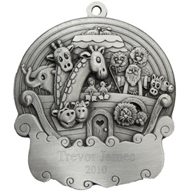 Noah's Ark Engravable Pewter Ornament