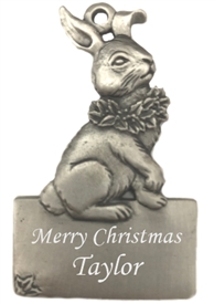 Engraved Rabbit Ornament