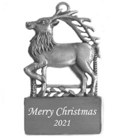 Stag Pewter Ornament