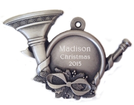 French Horn Pewter Ornament