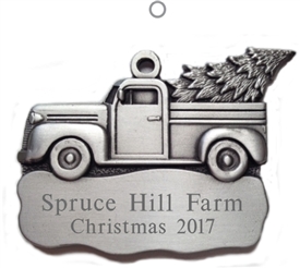 Pickup Truck Personalized Pewter Ornament