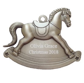 Rocking Horse Pewter Ornament