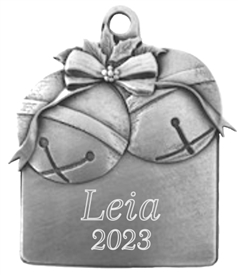 Personalized Pewter Bells Ornament