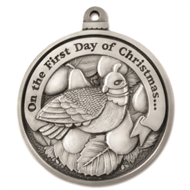 First Day of Christmas Pewter Ornament