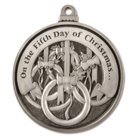 Fifth Day of Christmas Pewter Ornament