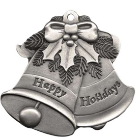 Personalized Holiday Bell Pewter Ornament