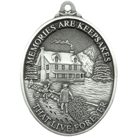 Engravable Pewter Memories at Christmas Ornament
