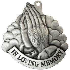 Engravable Praying Hands Memorial Ornament